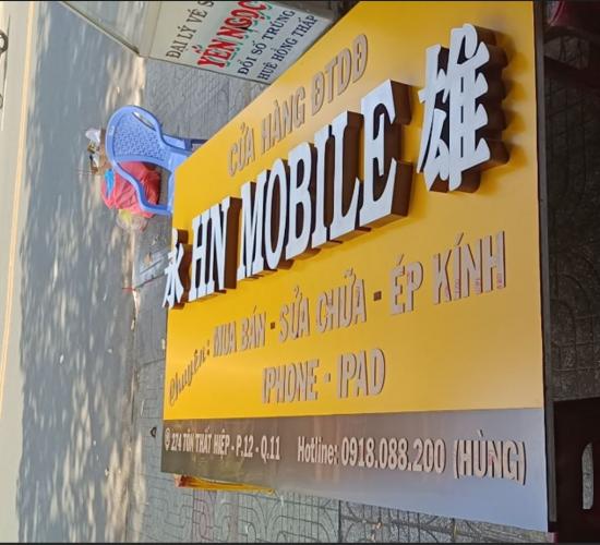 Bảng hiệu alu nội dung chữ mica không đèn