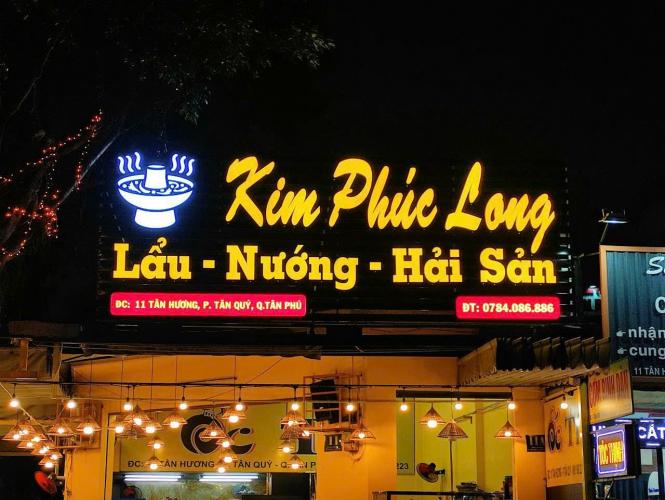 Bảng Hiệu Quảng Cáo Nền Thanh Lam Nhôm – Chữ Mica Đèn Sáng Mặt