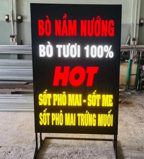 hộp đèn alu đứng, chữ mica sáng mặt đẹp giá rẻ