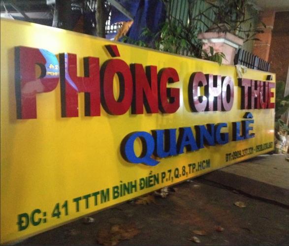 Bảng hiệu alu, nội dung chữ mica có đèn sáng mặt.