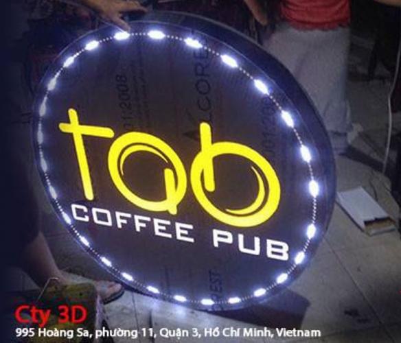 làm hộp đèn vẫy tròn có viền led siêu nổi, giá rẻ